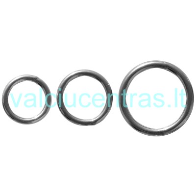 Nerūdijančio plieno žiedas - įvairių dydžių